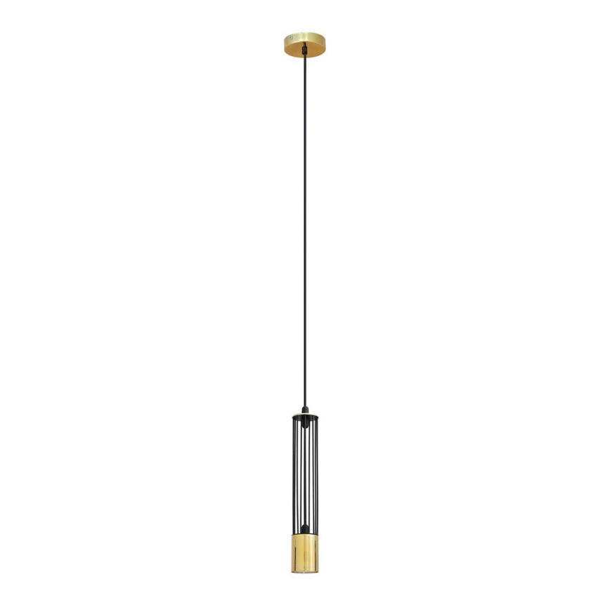 LED Suspension filaire BARS 1xGU10/4,8W/230V noire/dorée