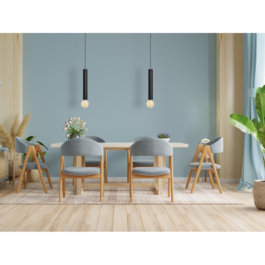 LED Suspension filaire TUBA 1xGU10/20W/230V noire