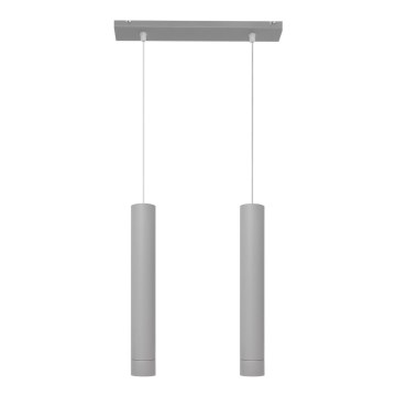 LED Suspension filaire TUBA 2xGU10/4,8W/230V gris