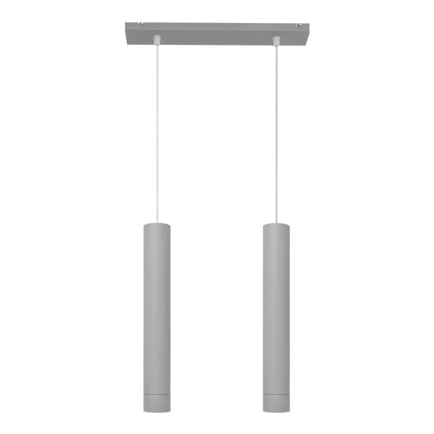 LED Suspension filaire TUBA 2xGU10/4,8W/230V gris