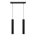 LED Suspension filaire TUBA 2xGU10/4,8W/230V noir