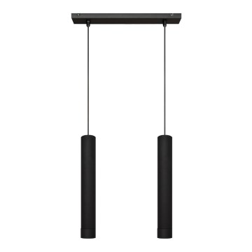 LED Suspension filaire TUBA 2xGU10/4,8W/230V noir