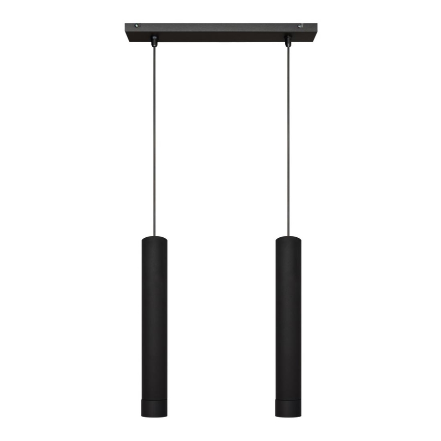 LED Suspension filaire TUBA 2xGU10/4,8W/230V noir