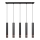 LED Suspension filaire TUBA 5xGU10/6,5W/230V noir/cuivre