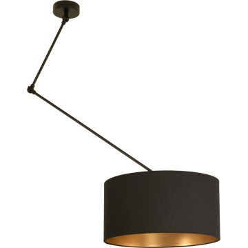 LED suspension réglable sur tige GORTA 1xE27/60W/230V noir/doré