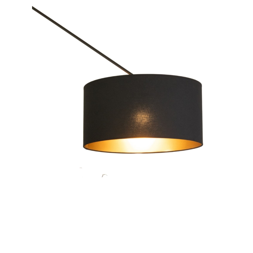 LED suspension réglable sur tige GORTA 1xE27/60W/230V noir/doré