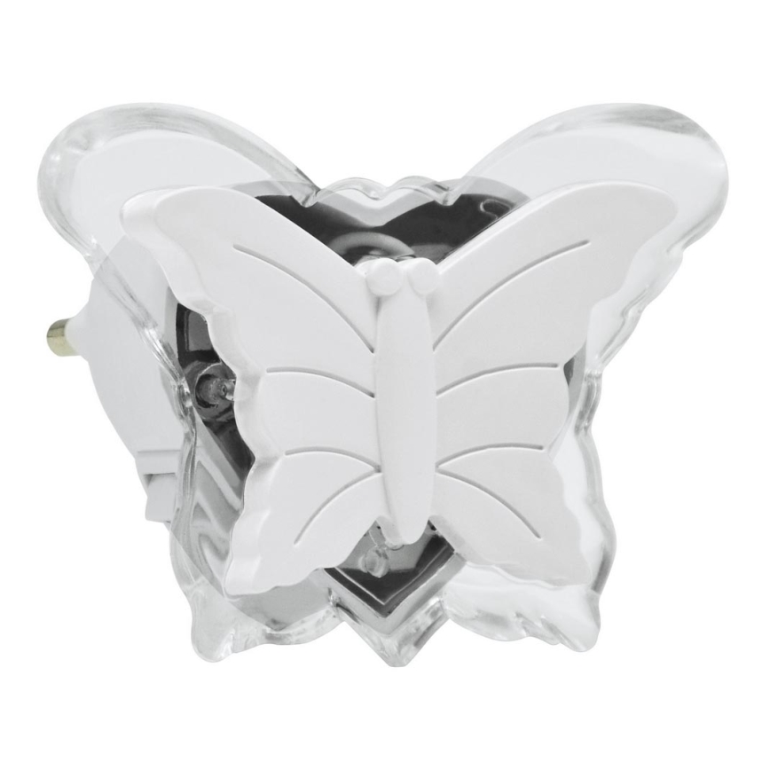 LED veilleuse LED à brancher LED/0,4W/230V blanc PAPILLON