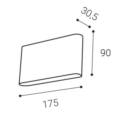 LED2 - Applique murale extérieure FLAT 2xLED/3W/230V IP65 3000K/4000K/5700K blanc