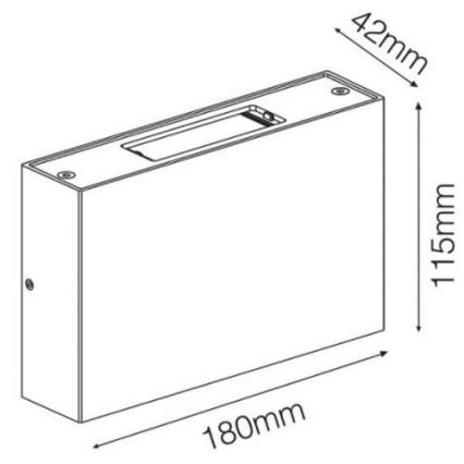 LED2 - Applique murale LED d'extérieur BLADE 2xLED/12W/230V IP54