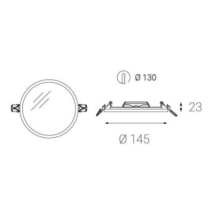 LED2 - Luminaire encastrable de salle de bain SLIM LED/10W/230V IP43 CRI 90