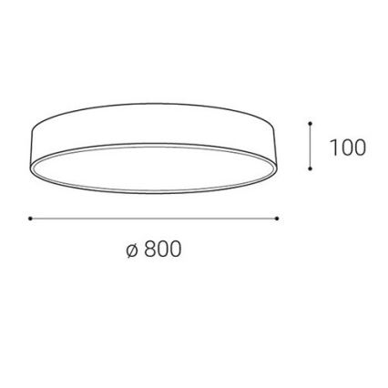 LED2 - Plafonnier à intensité variable MONO LED/100W/230V 3000K/4000K noir