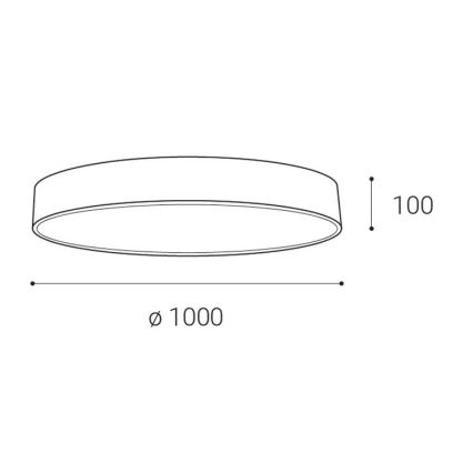 LED2 - Plafonnier à intensité variable MONO LED/153W/230V 3000K/4000K noir