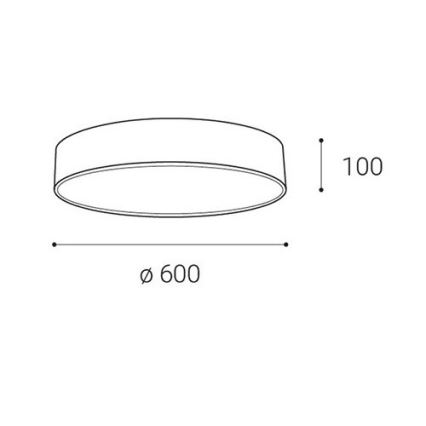 LED2 - Plafonnier à intensité variable MONO LED/60W/230V 3000K/4000K blanc