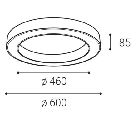 LED2 - Plafonnier à intensité variable SATURN LED/50W/230V 3000K/4000K blanc