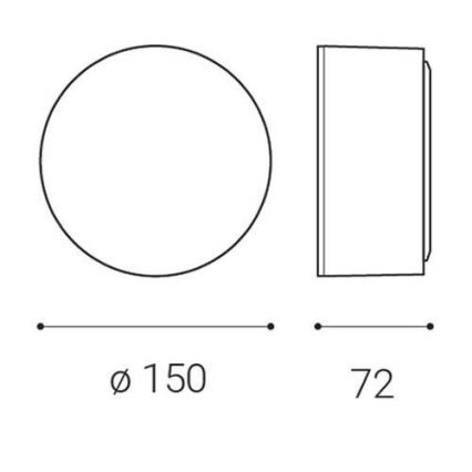 LED2 - Plafonnier BUTTON LED/12W/230V CRI 90 blanc