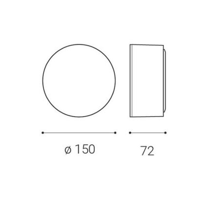 LED2 - Plafonnier BUTTON LED/12W/230V CRI 90 noir