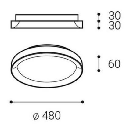 LED2 - Plafonnier LED BELLA SLIM LED/38W/230V 3000/4000K blanc