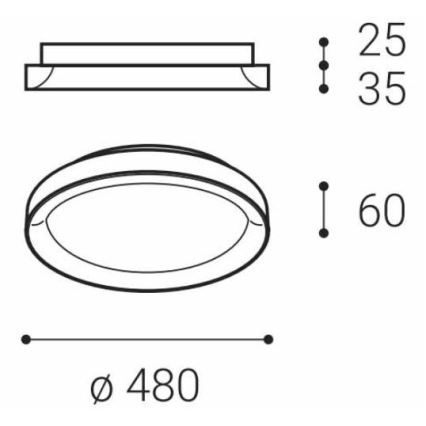 LED2 - Plafonnier LED BELLA SLIM LED/38W/230V 3000/4000K noir