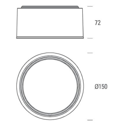 LED2 - Plafonnier LED BUTTON LED/17W/230V anthracite
