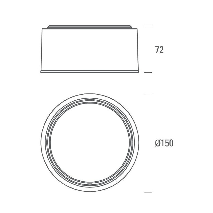 LED2 - Plafonnier LED BUTTON LED/17W/230V anthracite