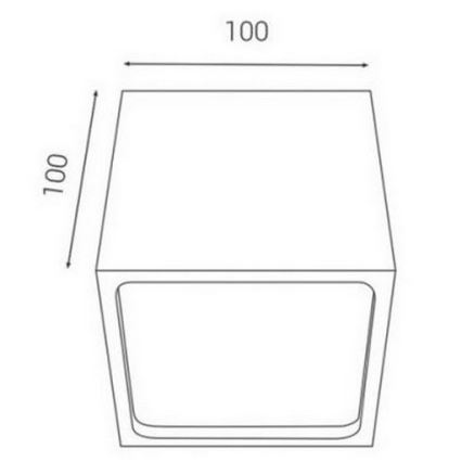 LED2 - Plafonnier LED extérieur CUBE LED/12W/230V blanc