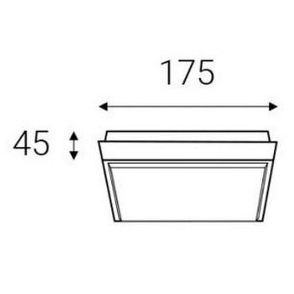 LED2 - Plafonnier LED extérieur QUADO LED/10W/230V anthracite IP54