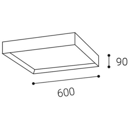 LED2 - Plafonnier LED MILO LED/60W/230V blanc 3000/4000K