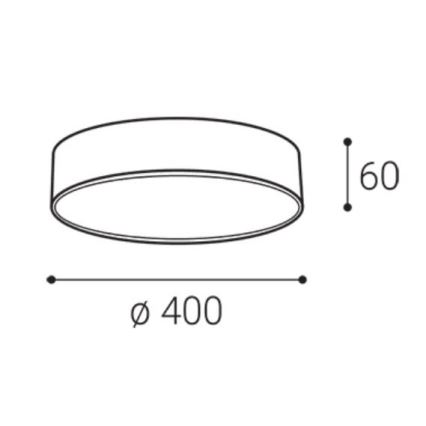 LED2 - Plafonnier LED MONO SLIM LED/30W/230V 3000/4000K Ø 40 cm blanc
