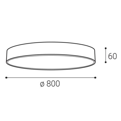 LED2 - Plafonnier LED MONO SLIM LED/80W/230V 3000K/4000K Ø 80 cm blanc