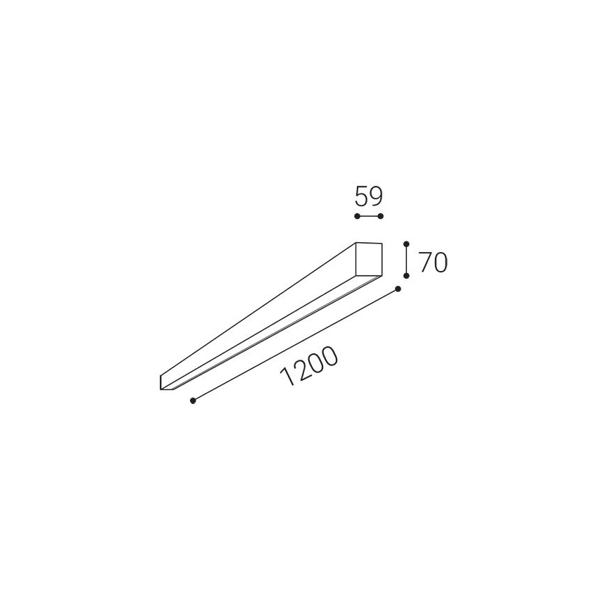 LED2 - Plafonnier LED NOLI LED/40W/230V 3000/3500/4000K 120 cm noir