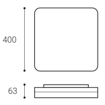 LED2 - Plafonnier LED SQUARE II LED/30W/230V 3000/4000/5700K IP54