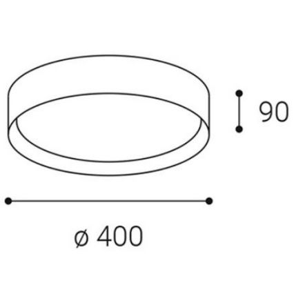 LED2 - Plafonnier MILA LED/30W/230V 3000/4000K