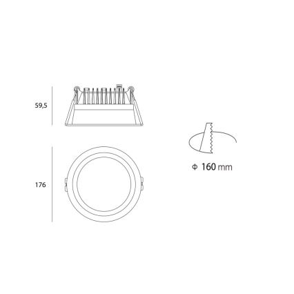 LED2 - Spot encastrable de salle de bain LED ZETA LED/25W/230V 3000K IP44