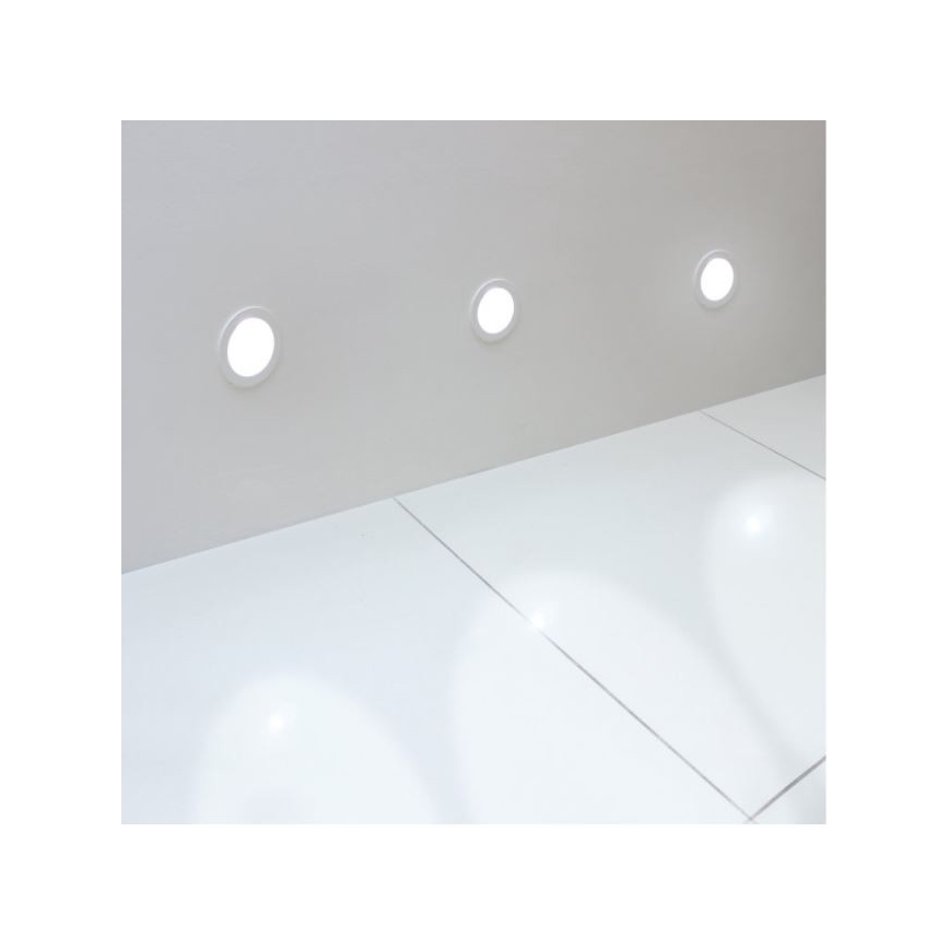 LED2 - Spot encastrable WALK LED/1W/230V + boîte de montage