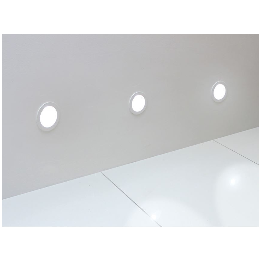 LED2 - Spot encastrable WALK LED/1W/230V + boîte de montage