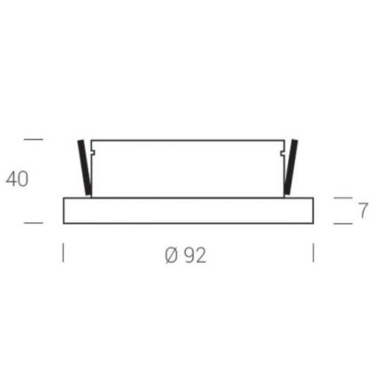 LED2 - Spot LED encastré STATIC LED/7W/230V IP44