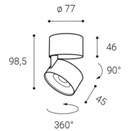 LED2 - Spot LED KLIP ON LED/11W/230V blanc