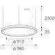 LED2 - Suspension filaire à intensité variable BELLA LED/80W/230V 3000K/4000K marron
