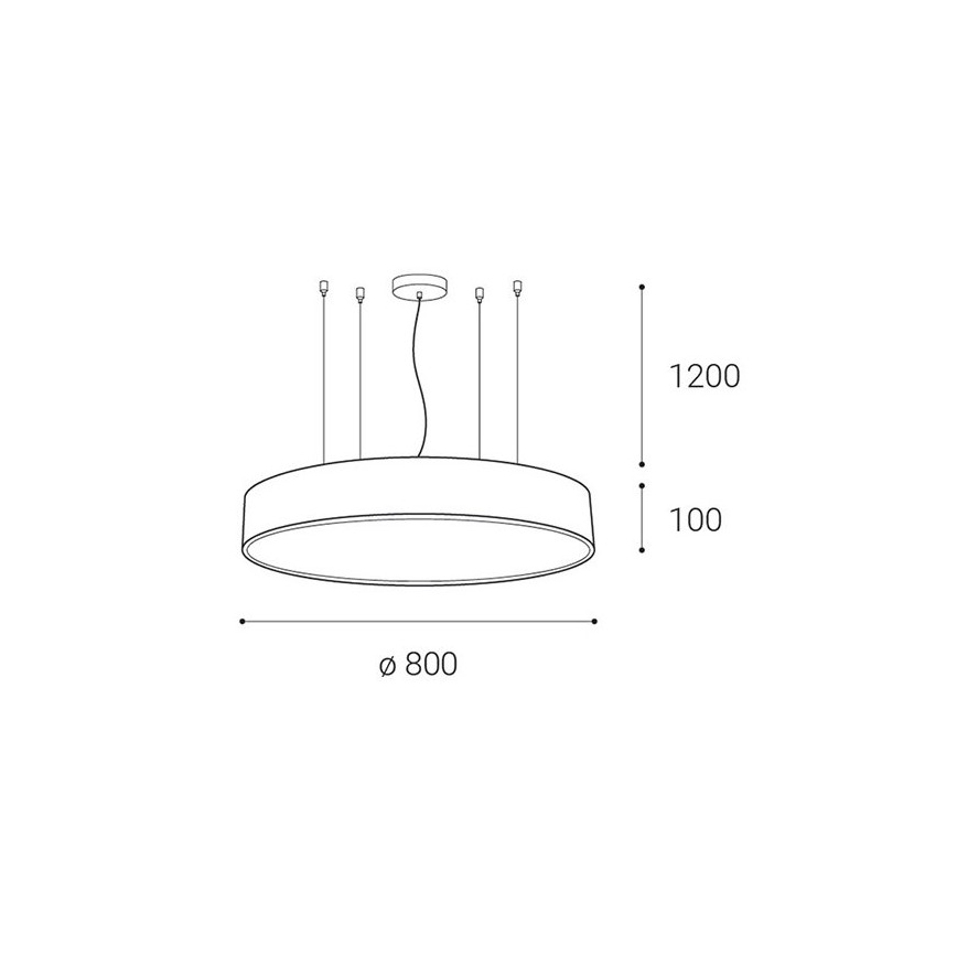 LED2 - Suspension filaire à intensité variable MONO LED/100W/230V 3000K/4000K blanc