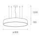 LED2 - Suspension filaire à intensité variable MONO LED/100W/230V 3000K/4000K noir