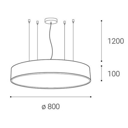 LED2 - Suspension filaire à intensité variable MONO LED/100W/230V 3000K/4000K noir