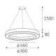 LED2 - Suspension filaire à intensité variable SATURN LED/60W/230V 3000K/4000K noir
