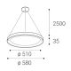 LED2 - Suspension filaire BELLA LED/48W/230V 3000K/4000K marron