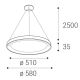 LED2 - Suspension filaire BELLA LED/48W/230V 3000K/4000K noir