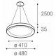 LED2 - Suspension filaire LED BELLA SLIM LED/38W/230V 3000/4000K noir