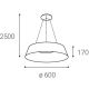 LED2 - Suspension filaire LED KATY LED/60W/230V 3000/4000K blanc