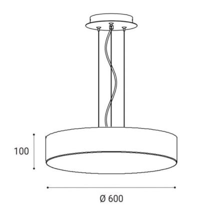 LED2 - Suspension filaire LED MONO LED/60W/230V 3000/4000K noir