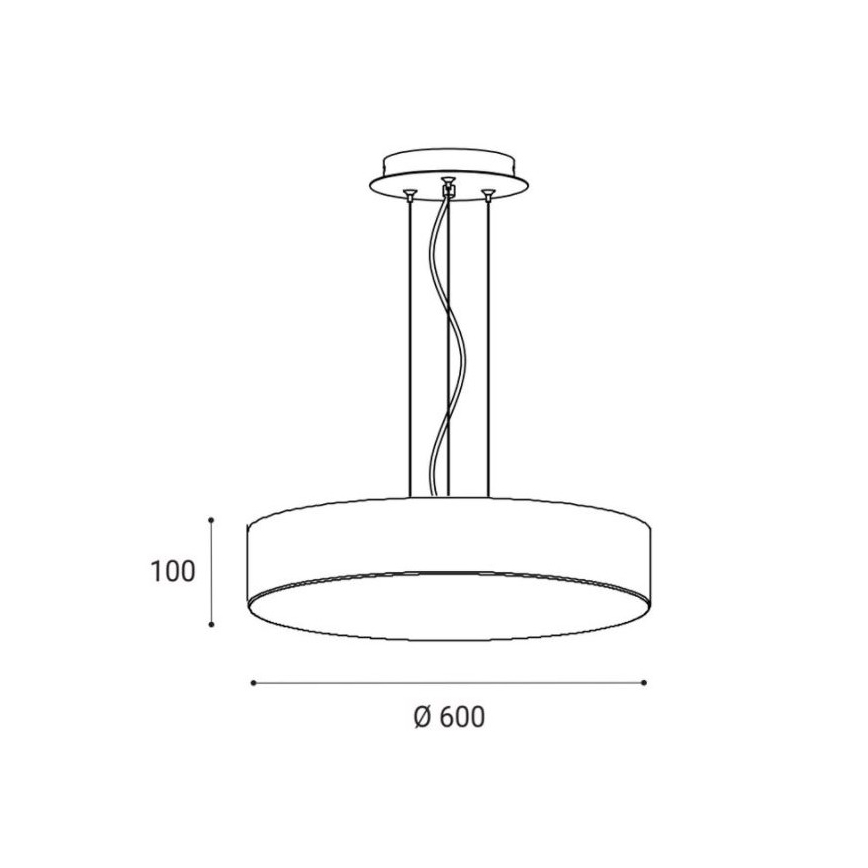 LED2 - Suspension filaire LED MONO LED/60W/230V 3000/4000K noir