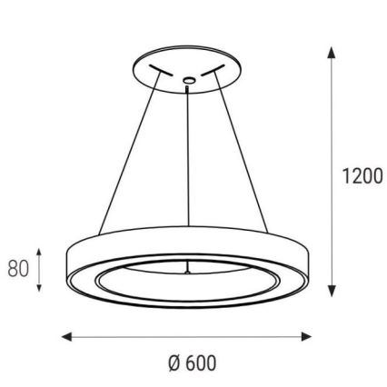 LED2 - Suspension filaire LED SATURN LED/50W/230V 3000/4000K blanc