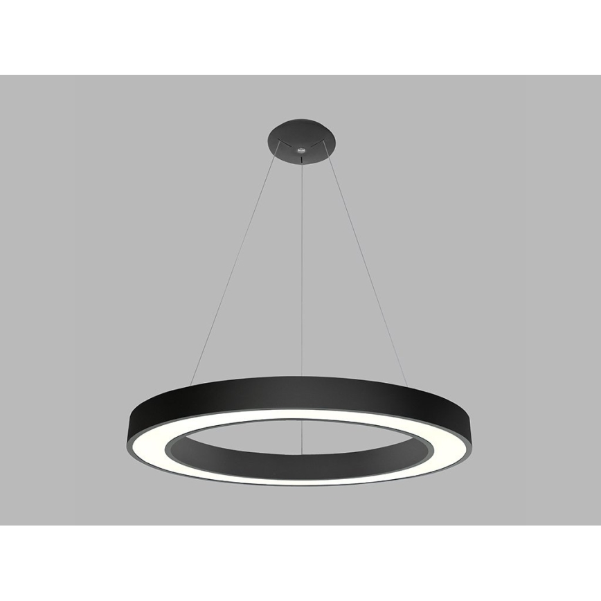 LED2 - Suspension filaire LED SATURN LED/80W/230V 3000K diam. 80 cm noir